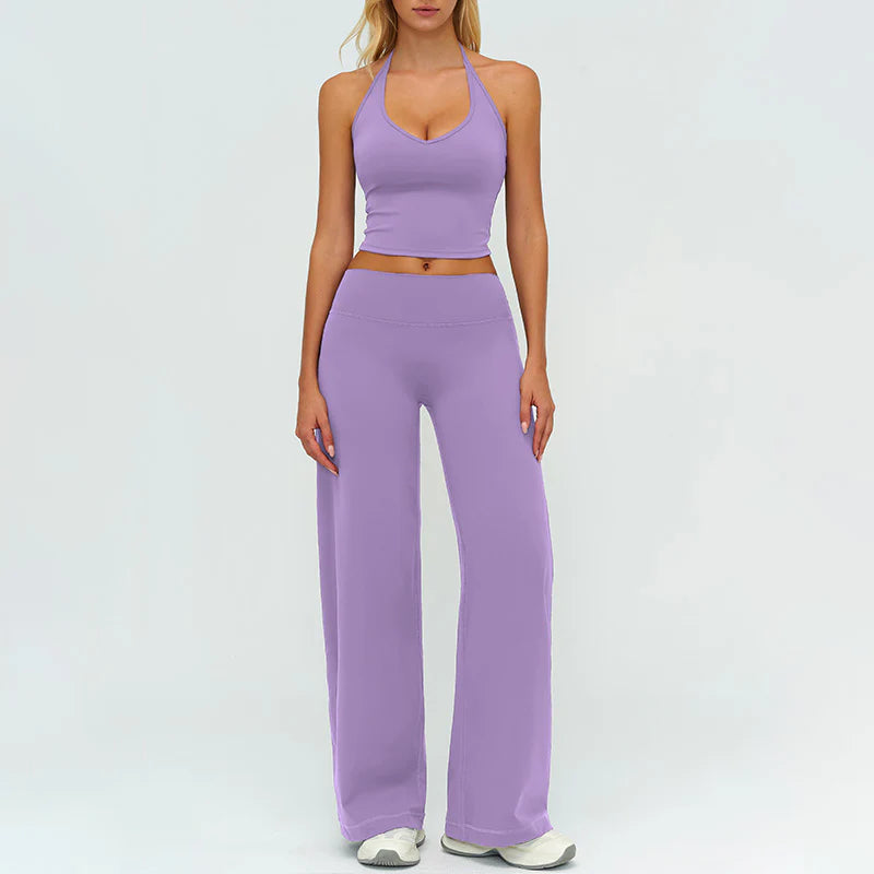 V-neck backless tank top